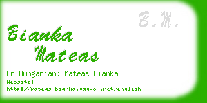 bianka mateas business card